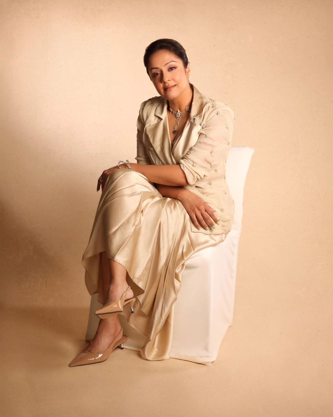 tamil actress jyothika stills in grey color dress